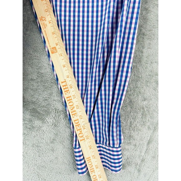 GS Easy Stretch Classic Fit Dress Shirt Men's 19 Long Sleeve Button Up Check - Picture 5 of 7